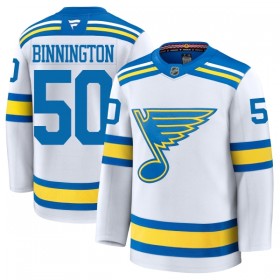 St. Louis Blues Hockeydrakt 2025-26 Fanatics Premium Binnington Hvit Borte Jordan - Herre