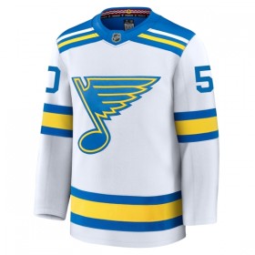St. Louis Blues Hockeydrakt 2025-26 Fanatics Premium Binnington Hvit Borte Jordan - Herre