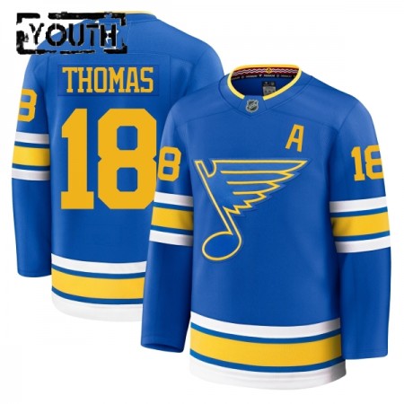 St. Louis Blues Hockeydrakt 2025-26 Fanatics Premium Robert Thomas Blå Hjemme - Barn