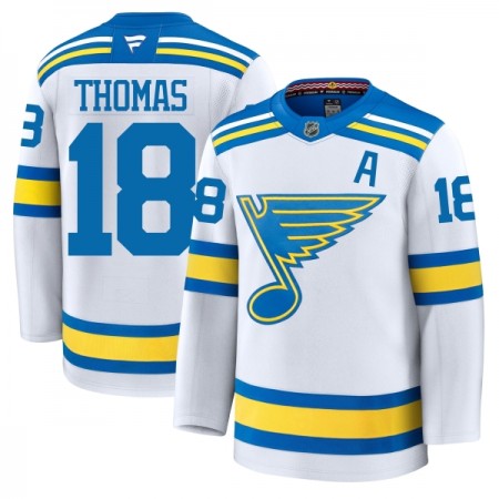 St. Louis Blues Hockeydrakt 2025-26 Fanatics Premium Robert Thomas Hvit Borte - Herre