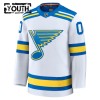 St. Louis Blues Hockeydrakt Custom 2025-26 Fanatics Premium Hvit Borte - Barn