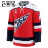Washington Capitals Hockeydrakt 2025-26 Fanatics Premium Alex Ovechkin Rød Tredje - Barn