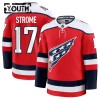 Washington Capitals Hockeydrakt 2025-26 Fanatics Premium Dylan Strome Rød Tredje - Barn