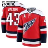 Washington Capitals Hockeydrakt 2025-26 Fanatics Premium Tom Wilson Rød Tredje - Barn
